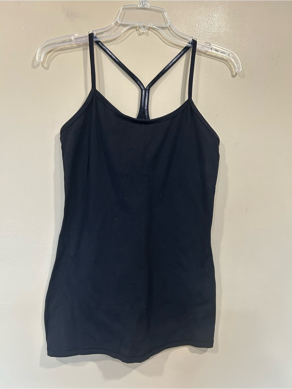 Lululemon Tank Top Shirt Black Built In Bra Size 8